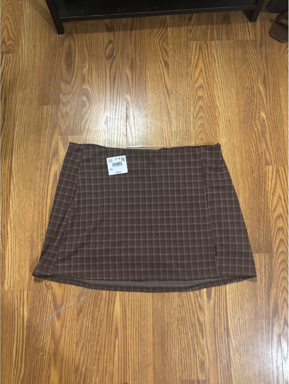 Brown Fall Plaid Skirt- American Eagle-Medium
